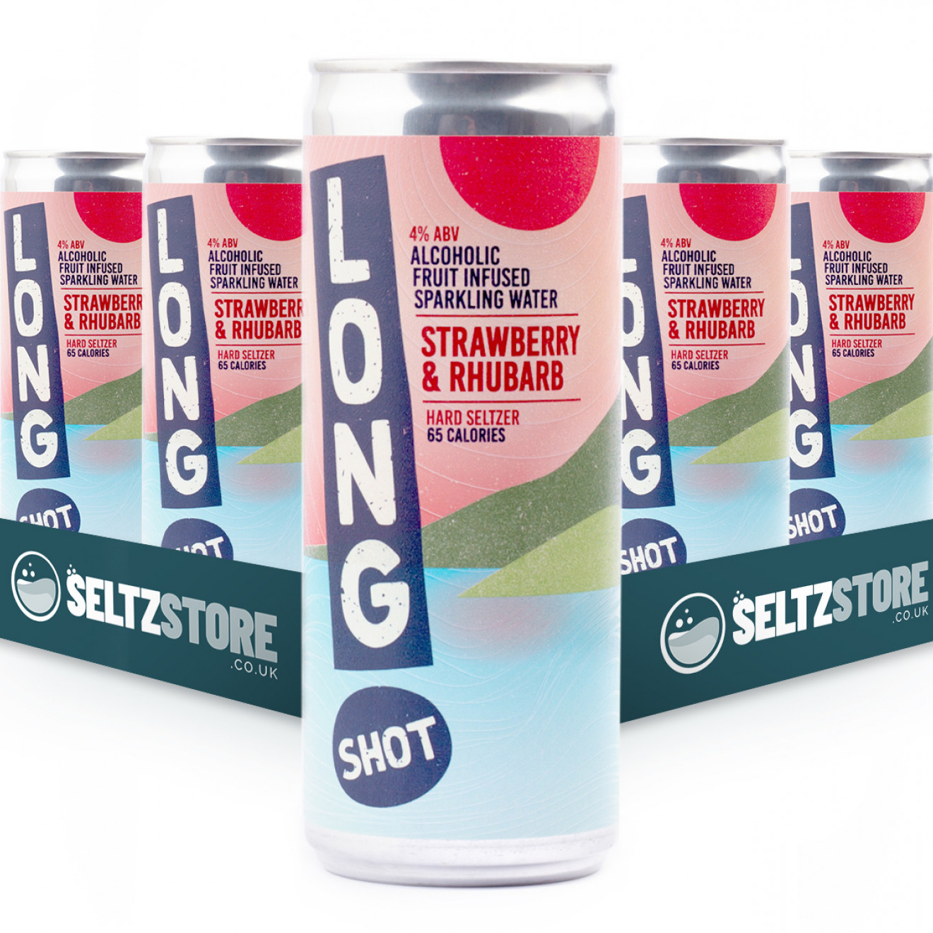 Long Shot - Strawberry & Rhubarb Hard Seltzer Multipack