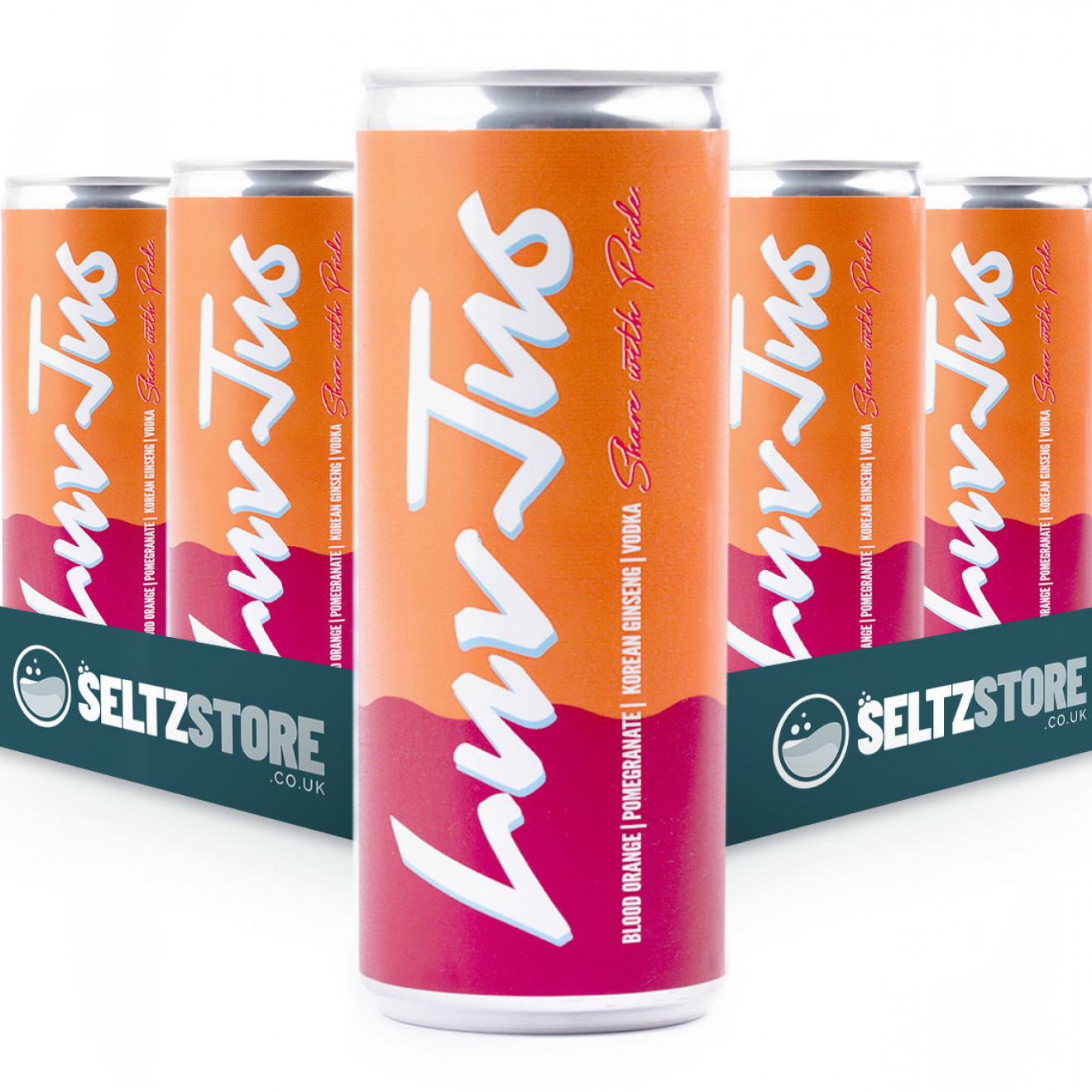 LuvJus - Blood Orange, Pomegranate, Korean Ginseng Hard Seltzer Multipack